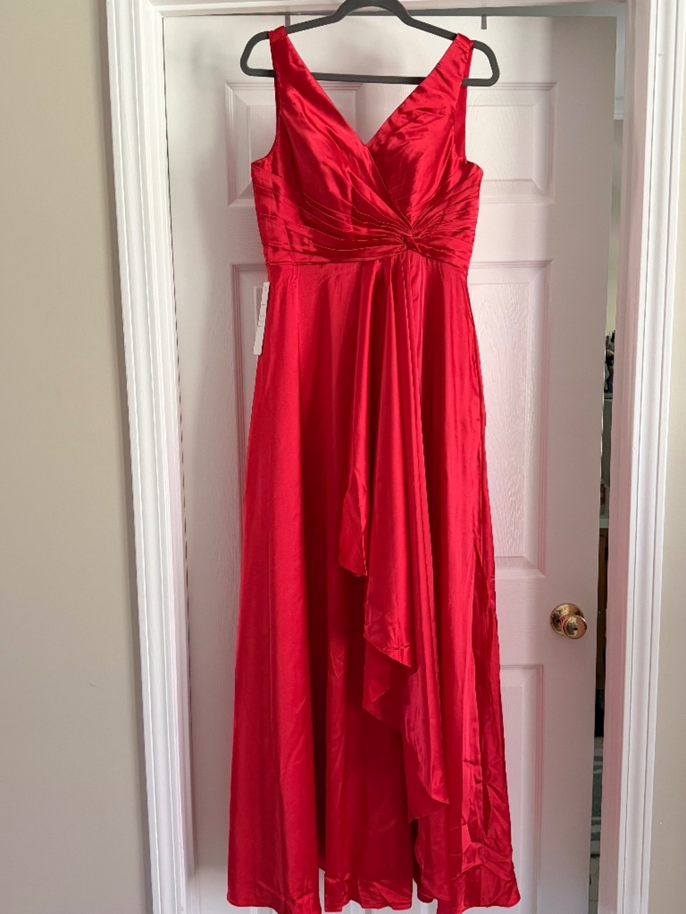 V-Neck A-Line Formal Gown- Red NWT